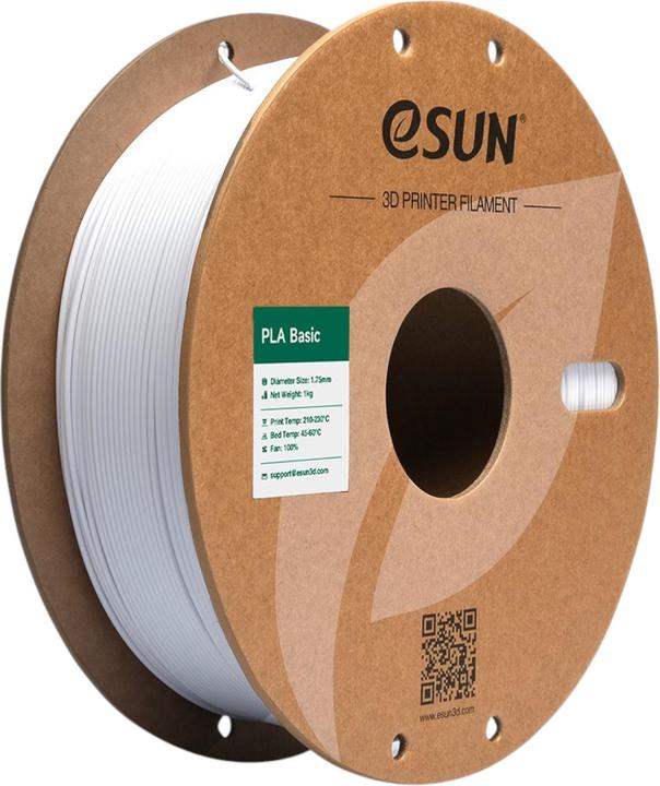 Produktbild eSUN PLA BASIC 1,75mm COLD WHITE 1kg (PLA, 1.75 mm, 1000 g, Weiss)