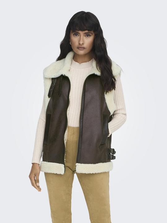 Image du produit Only Fly-Away col gilet veste de biker en cuir (L)