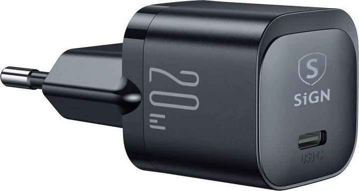 Produktbild SIGN PD 20W USB-C Mini Charger - Black (Apple iPhone 15 Pro)
