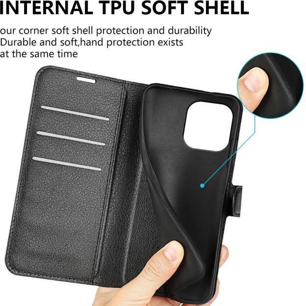 Actual product image MU Classic Litchi Leather Bookcover Series (Apple iPhone 15 Pro)