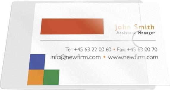 Produktbild Antalis Magnetische Tasche 6x9cm für Visitenkarten offene Kartenseite 50 Stück/Packung - (50 Stück)