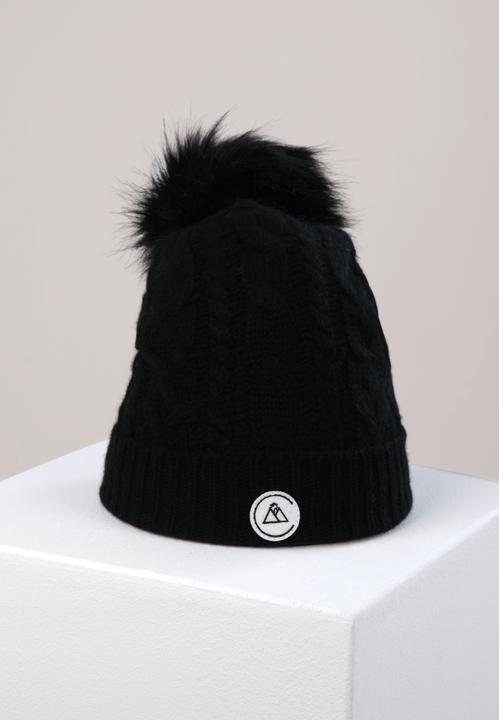 Actual product image Cash-Mere Kaschmir Mütze mit Zopfmuster und Bommel (One size)