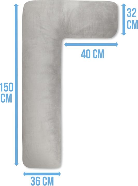 Immagine prodotto Aspero Cuscino per il corpo Cuscino per il sonno laterale con rivestimento in flanella (76 x 150 cm)