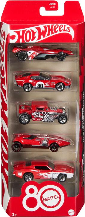 Actual product image Hot Wheels Mattel 80th Anniversary 5-Pack