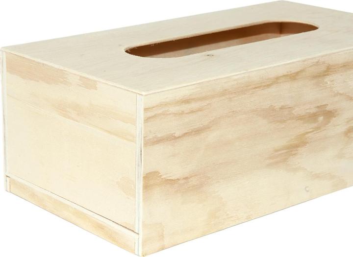 Actual product image Natura Punto Cosmetic tissue box made of wood, natural, 25 x 13 x 9.2 cm
