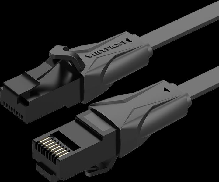 Actual product image Vention Flat UTP Category 6 Network Cable IBABG 1.5m Black (U/UTP, CAT6, 1.50 m)