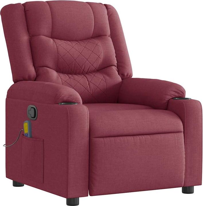 VidaXL Massagesessel Weinrot Stoff