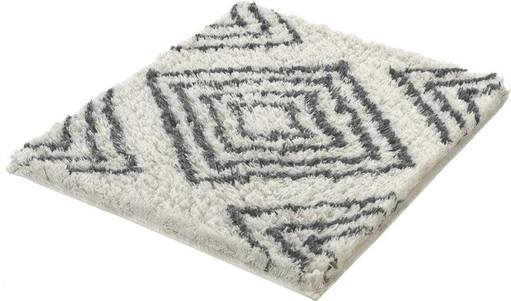 Kleine Wolke Badteppich Boho 55 x 65 cm, Weiss (65 x 55 cm)