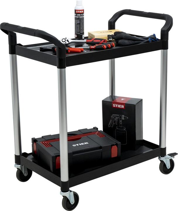Immagine prodotto Stier Carrello di servizio con 2 ripiani lungh.xlargh.xalt. 860x480x930 mm