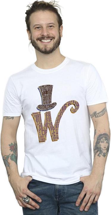 Immagine prodotto Willy Wonka & the Chocolate Factory W Logo Hat Maglietta Uomo (4XL)
