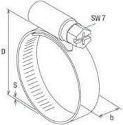 Actual product image Fischer FIS 045529 Hose clamp SGS 9 W2 90 -110