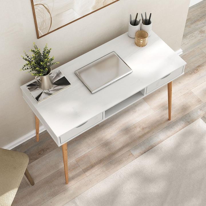 Actual product image IDIMEX Desk with 2 drawers STEFANO