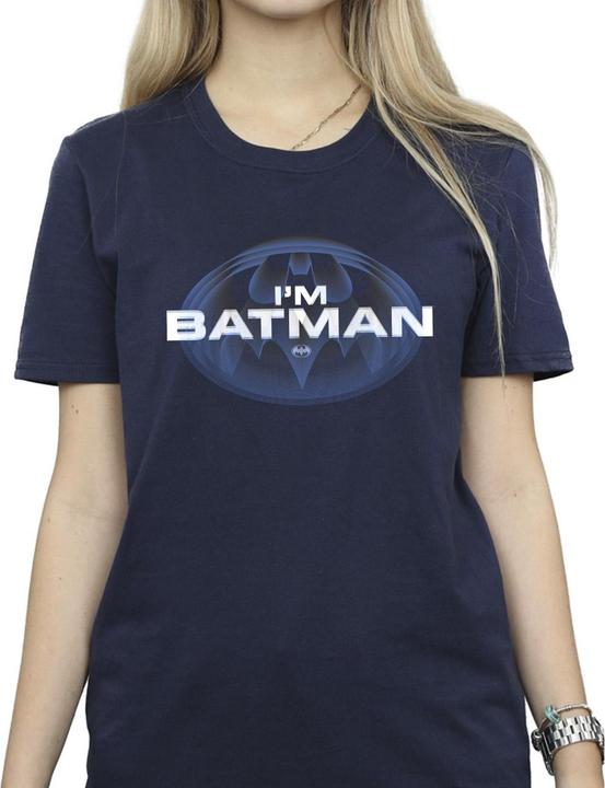 Actual product image Womens/Ladies The Flash I'm Batman Cotton Boyfriend T-Shirt (L)