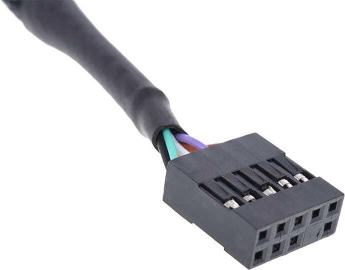 Productafbeelding Phobya HD Audio verlengsnoer/stekker 30cm - Zwart