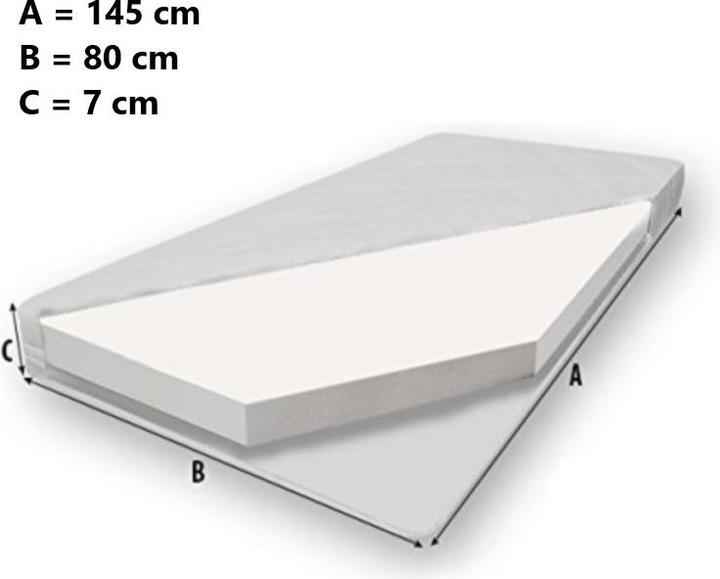 Actual product image ADRK Furniture Double Bed with Railing and Mattresses PEPE II CAT 160X80 (160 x 80 cm)