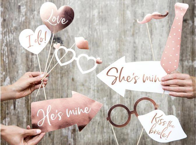 Produktbild Partydeco Photo Booth Wedding Set