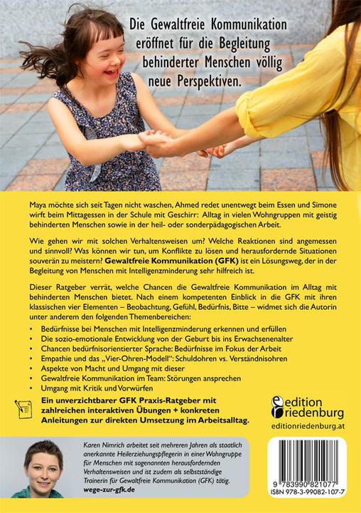 Image du produit Gewaltfreie Kommunikation bei Menschen mit Behinderung: GFK als Basis für bedürfnisorientierte (Allemand, Karen Nimrich, 2022)