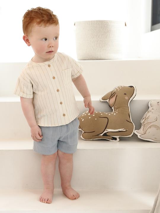 Produktbild Vertbaudet Baby-Set: Hemd in Leinenoptik & Shorts (86)