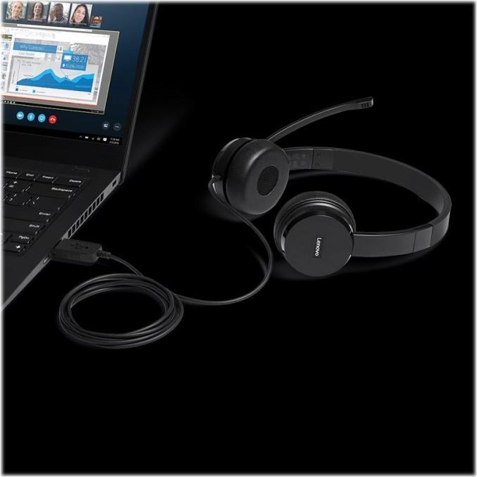 Image du produit Lenovo Casque USB 100 mono (Filaire, USB-A)