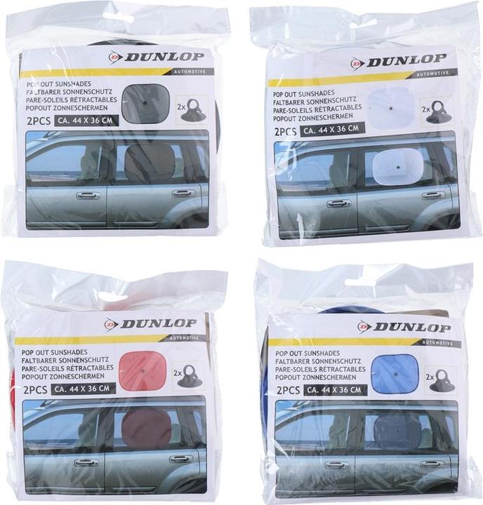 Actual product image Dunlop - Sonnenblende für Autoseitenfenster 36x44 cm 2 Stück (rot)