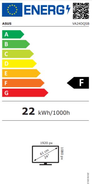 Energie-Label ASUS 60.5 Cm (23.8") 1920 X 1080 (1920 x 1080 Pixel, 24")
