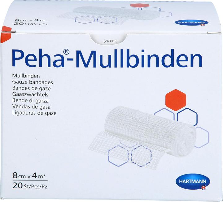 Actual product image Hartmann Peha® gauze bandages 4 m x 8 cm / 20 pcs.