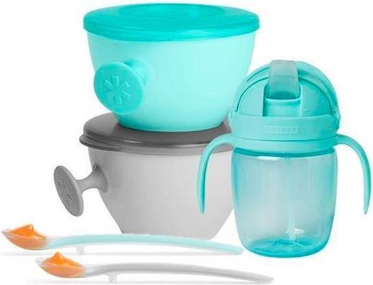 Skiphop Easy Serve Reiseschüssel mit Löffel und Trinkflasche