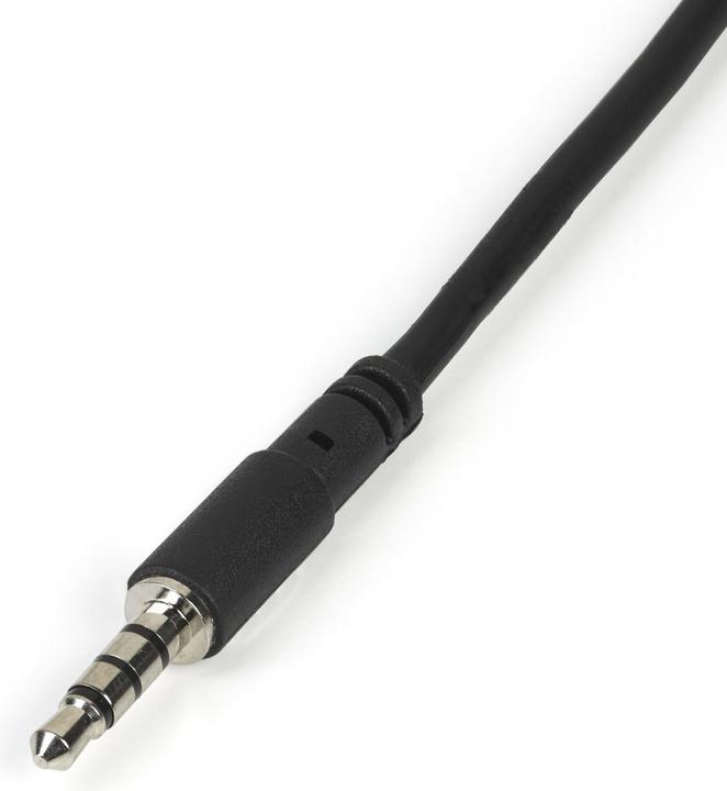Produktbild StarTech 3,5mm Klinke Audio Y-Kabel - 4 pol. auf 3 pol. Headset Splitter (0.20 m)