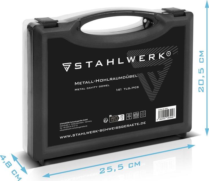 Image du produit Stahlwerk Chevilles métalliques pour cavités Kit de 141 pièces avec vis prémontées (141 pcs)