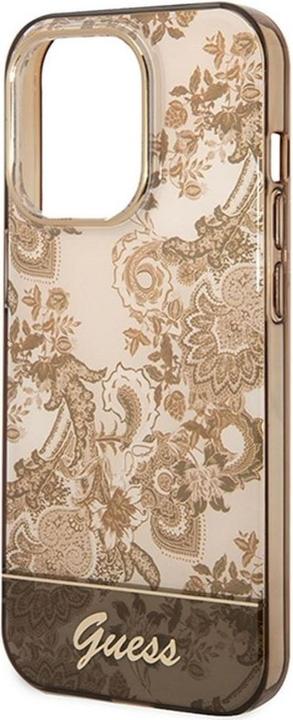Actual product image Guess GUHCP14XHGPLHC iPhone 14 Pro Max 6.7" ochre hardcase Porcelain Collection (Apple iPhone 14 Pro Max)