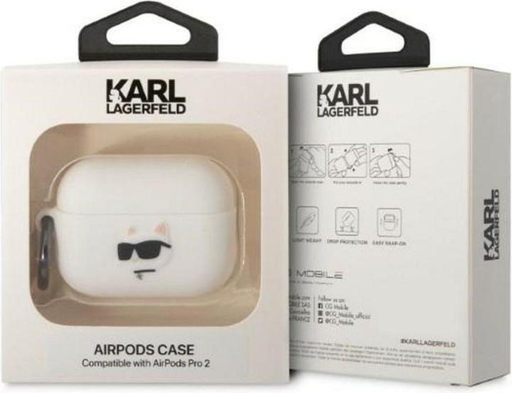 Produktbild Karl Lagerfeld Airpods Pro 2 Logo NFT Choupette Head Silicone Case (Kopfhörer Hülle)