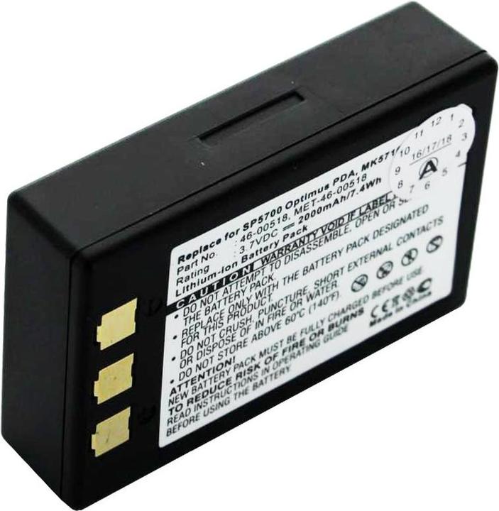 Image du produit AccuCell Batterie pour Metrologic SP5700 Scanner, Optimus PDA, MK5710 Batterie 46-00518, MET-46-00518