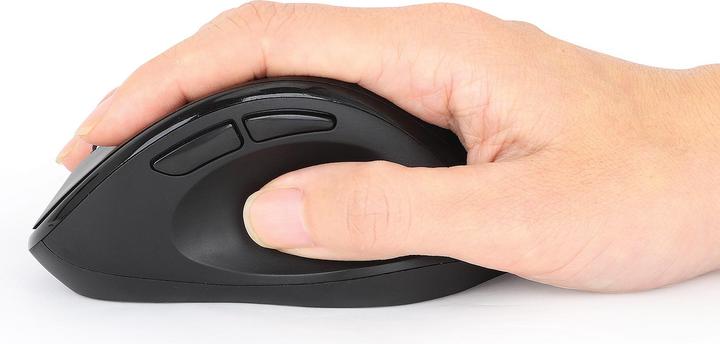 Actual product image Manhattan Ergonomic wireless mouse with 2-in-1 USB receiver (Wireless)