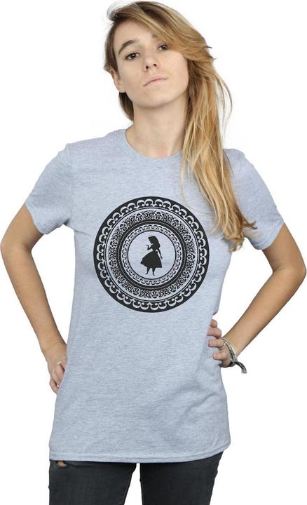 Actual product image Disney Womens/Ladies Alice In Wonderland Circle Cotton Boyfriend T-Shirt (3XL)