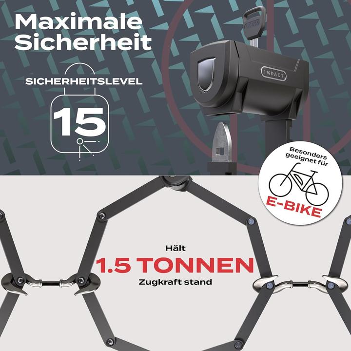 Immagine prodotto Impact Bike Accessories Blocco pieghevole FlexLock 15 (110 cm)