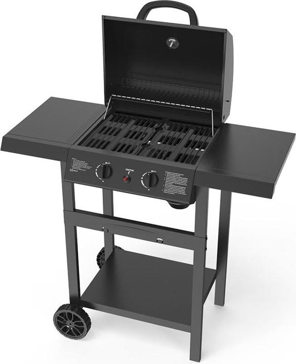 Actual product image FlammenKönig Gasgrill mit 2 Brenner, Gasregler + Schlauch inkl. (5 kW)