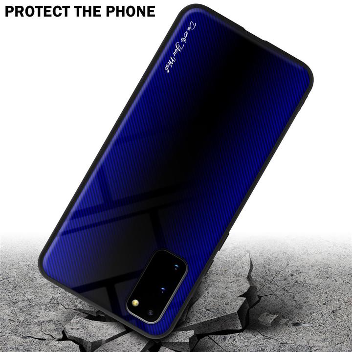 Produktbild Cadorabo TPU Gestreiftes Glas Cover (Samsung Galaxy S20+)