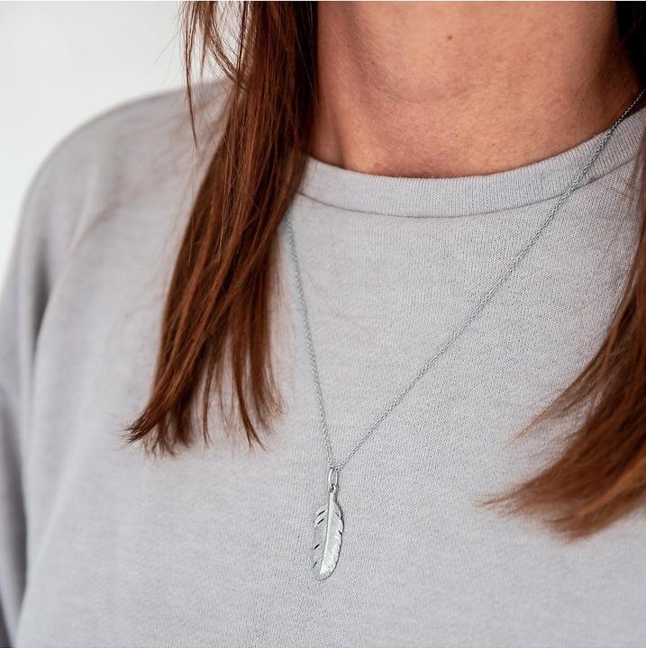 Produktbild Glanzstücke München Damen Feder Sterling Silber silber 70,0 cm - 8180 (Sterling Silber, 70 cm)