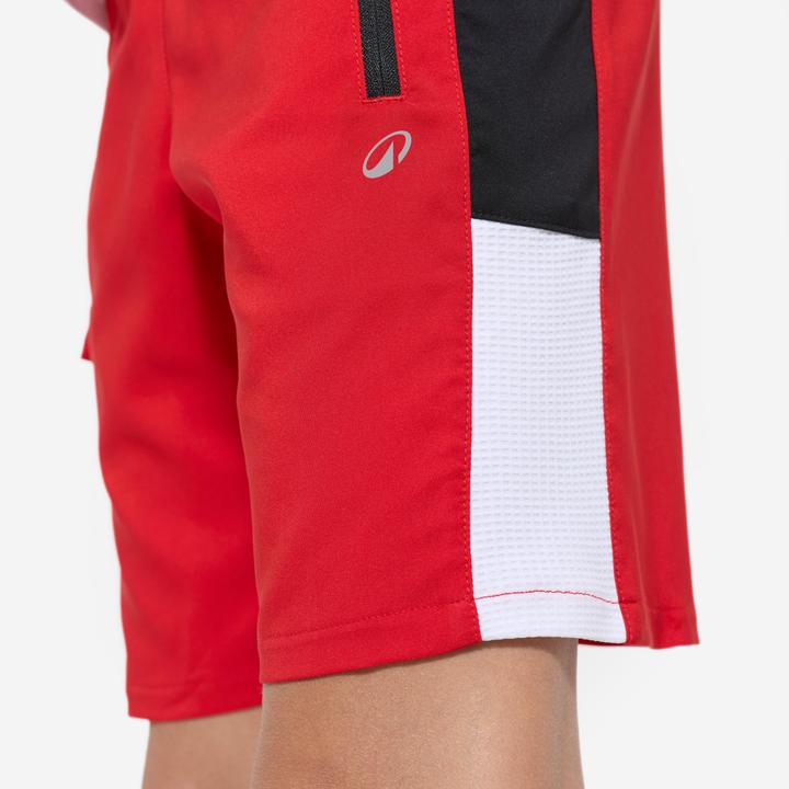 Produktbild Decathlon Shorts Sporthose Kinder atmungsaktiv - rot/weiss (6, 7, 8)