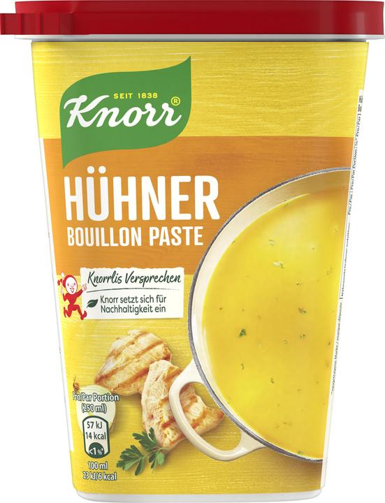Knorr Hühner Bouillon Paste, Hühnerbouillon ideal für Suppen, Geflügel & Kartoffeln oder als Trinkbouillon