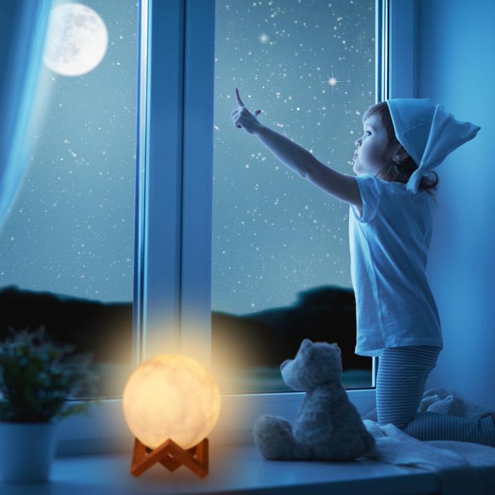 Image du produit Relaxdays lampe lune 3D