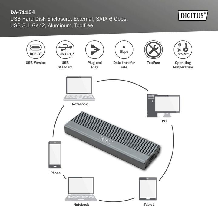 Actual product image Digitus DA-71154 (M.2 2280, M.2 2230, M.2 2242, M.2 2260)