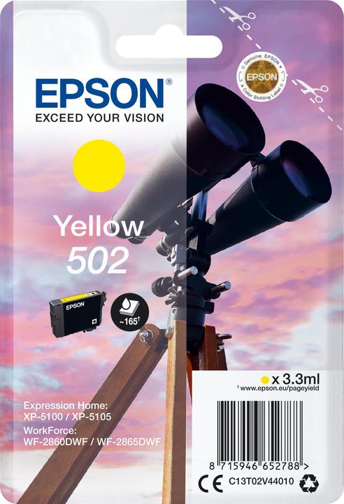Actual product image Epson 502 (Y)