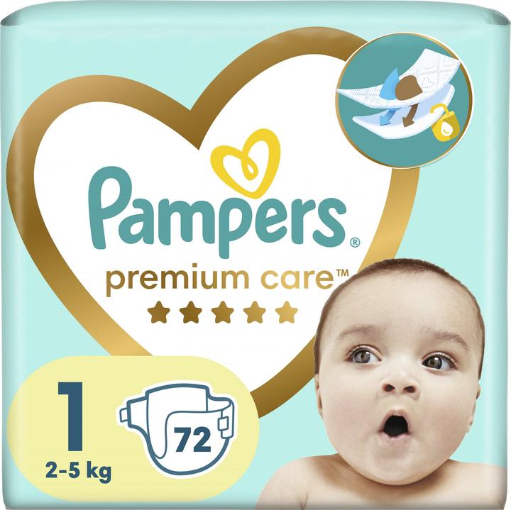 Produktbild Pampers Premium Care (Gr. 1, Tragepack, 72 Stück)