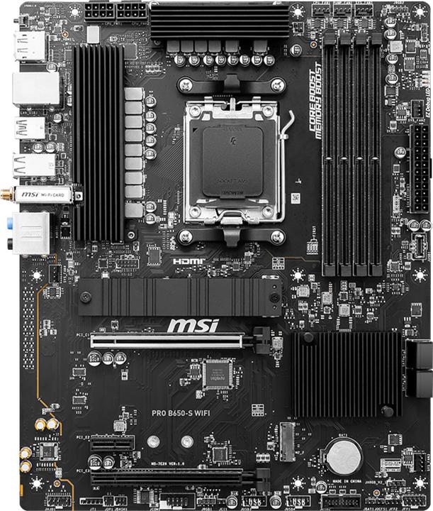 Actual product image MSI PRO B650-S WIFI (AM5, AMD B650, ATX)