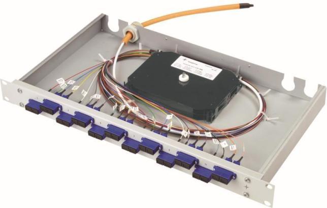 Actual product image Telegärtner 19" fibre optic patch panel base eco 1U - Patch panel (Splice box)