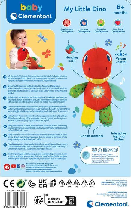 Produktbild Clementoni Baby - Plüschtier Dinosaurier (27 cm)
