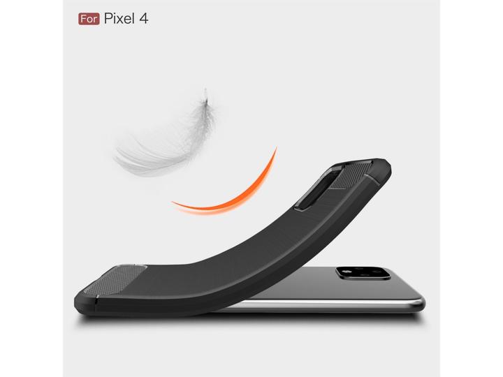 Produktbild Screenguard Google Pixel 4 Hülle Carbon Brushed Soft TPU (Google Pixel 4)