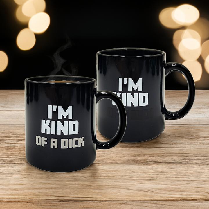 Actual product image Mad Monkey Kind of a Dick mug with colour change due to heat (300 ml, 1 x)