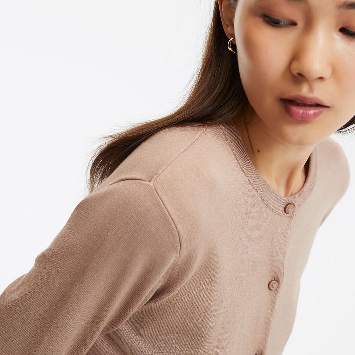 Produktbild La Redoute Collections Cardigan mit rundem Ausschnitt (38)